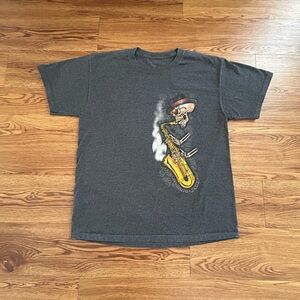 New Orleans Saxophone Skeleton Tshirt